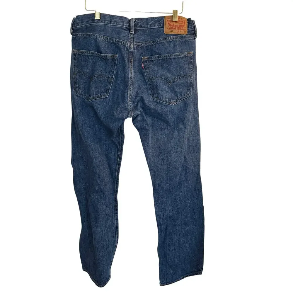 Levi's 501 Jeans Men's 36 Blue‎ Bootcut Denim Button Fly Medium Wash